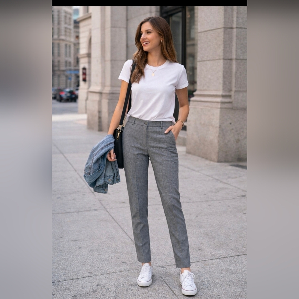 Banana Republic Charcoal Straight Leg Pants